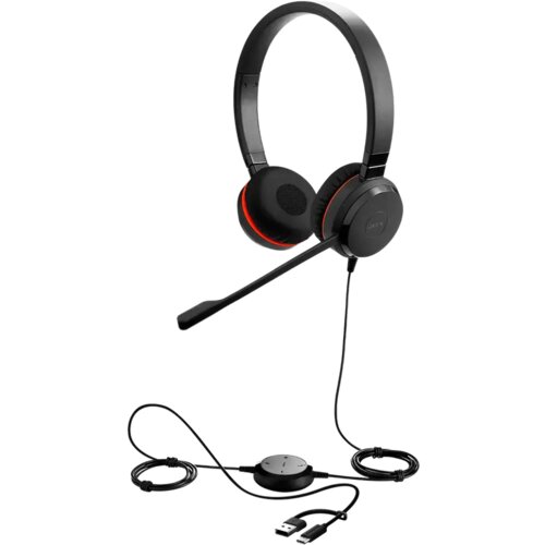 Jabra Evolve 20 SE, Stereo MS, USB C/A adapter, Leather ( 4999-823-369 ) Cene