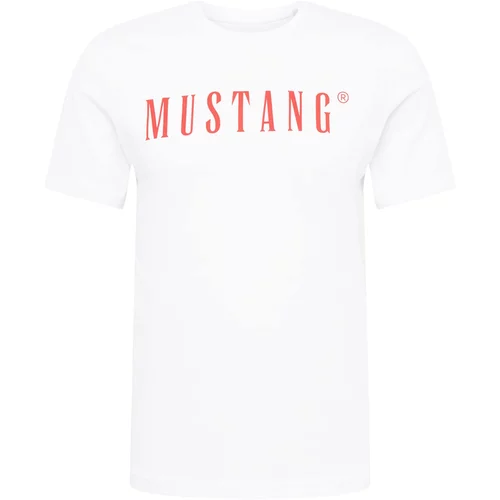 Mustang Majica 'Alex' temno oranžna / bela