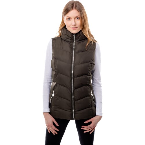 Glano Women's quilted vest - khaki Cijene