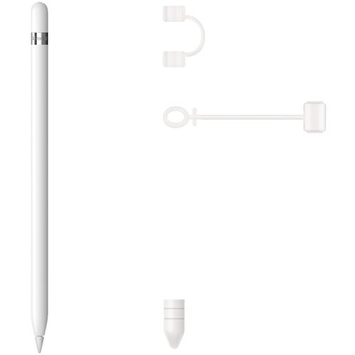 INF Združljivo s Apple Pencil: Silikonski komplet treh pokrovčkov - bel, (5000088358) Cene