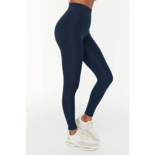 Trendyol Navy Blue Push-Up Full Length Knitted Sports Leggings