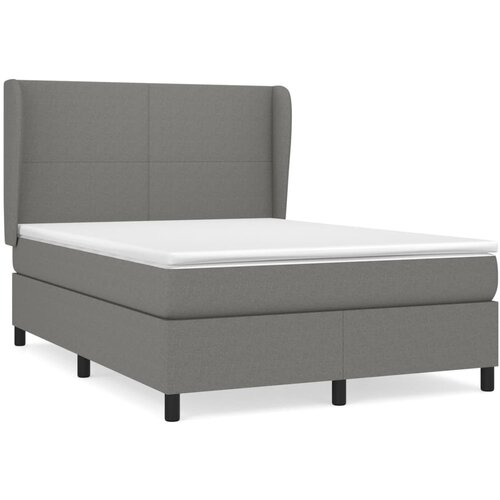 Maison Chic Box spring posteljni - Vzmetna postelja z vzmetnico temno siv 140x190 cm blago SL20158, (21893627) Cene