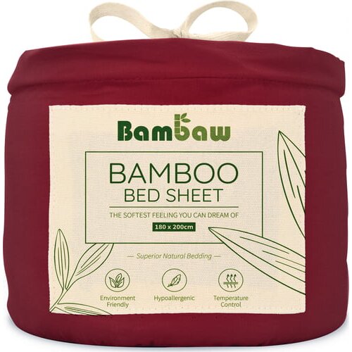 Bambaw rjuha iz bambusa 180 x 200 cm - burgundy Slike