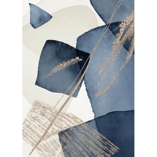 Venture Home poster Blue Swirl 30 × 40 cm, bež Cene