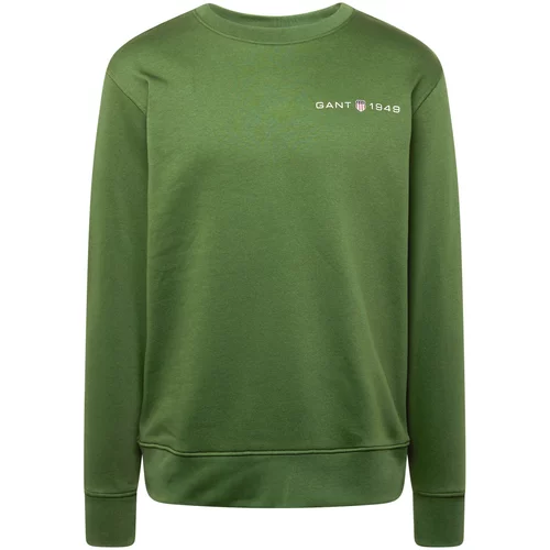 Gant Sweater majica kivi zelena / bijela