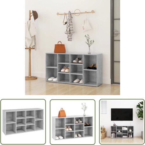 The Living Store Klop za shranjevanje čevljev siva 103x30x54,5 cm iverna plošča - Klop Za Čevlje, (21744587) Cene