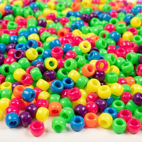 Playbox Cilindrične šarene perle u neon bojama, pakiranje od 1000 komada Cene