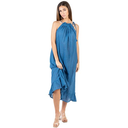 Isla Bonita By Sigris Dolge obleke Dolga Midi Obleka Modra Cene