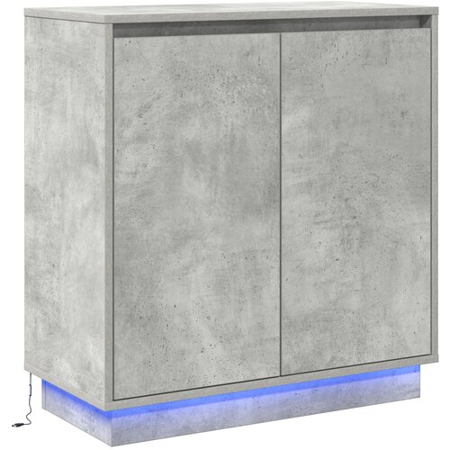 vidaXL Komoda s LED-om Betonski Sivi 71x34,5x75 cm Napravljen od drveta Cijene