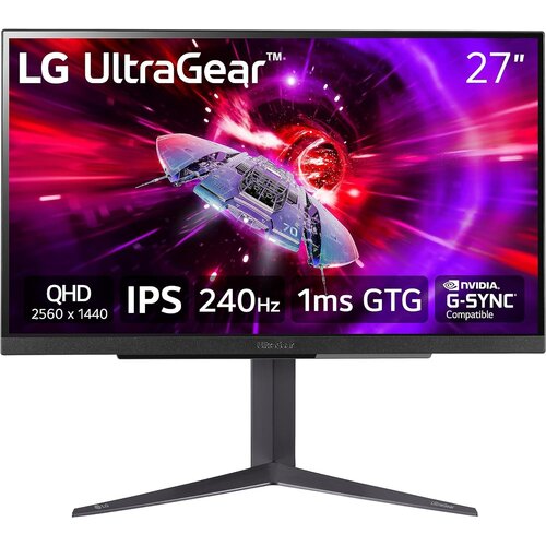 LG Monitor 68,6 cm (27,0") 27GR83Q 2560x1440 Gaming 240Hz IPS 1ms 2xHDMI DisplayPort 2xUSB3.0 Pivot sRGB95% FreeSync Premium G-Sync Compat, (21133384) Cene
