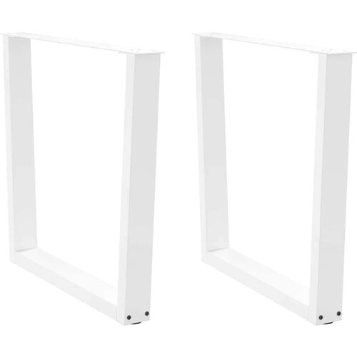  Noge jedilne mize V-oblika 2 kosa Bela 80x(72-73,3) cm Jeklo, (21828634) Slike