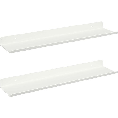  Lebdeća polica Zidne 2 pcs Bijeli 40 x 8,5 x 2,5 cm Čelik Slike
