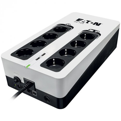 Eaton UPS 3S GEN2 3S 700 DIN, 700VA/420W, Input: Schuko, Outputs: (4) Schuko, (4) Schuko surge only, USB Communication, U Slike