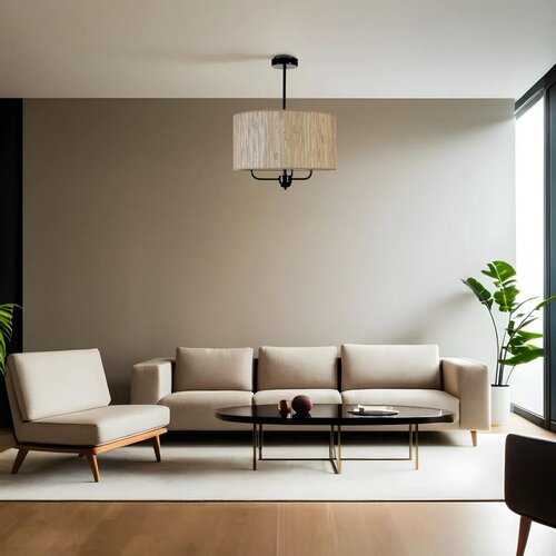 Opviq bambu 09 abajurlu 3 Lü Sarkıt avize oakblack chandelier Cene