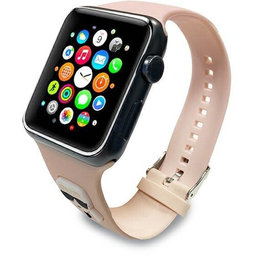  pa&amp;scaron;ček za uro karl lagerfeld klawmslkp za apple watch 38 / 40 mm - karls head roza Slike