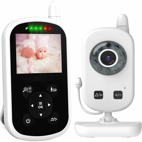  Babysitter s noćnom video kamerom i 2,4" LCD zaslonom za bebe do 300 m