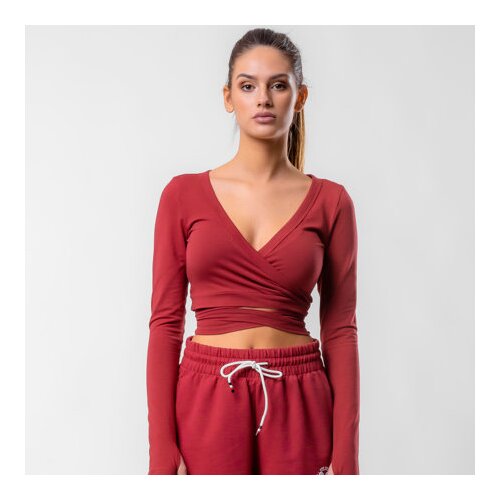 Zoe Commit Wrap Top, Red - M, (20491314) Cene
