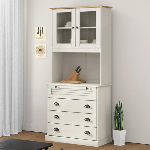 vidaXL Visoka komoda VIGO bijela 80 x 40 x 176 cm od masivne borovine Cijene