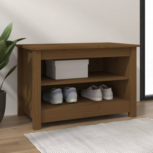  Klupa za cipele boja meda 70 x 38 x 45,5 cm od masivne borovine Cijene