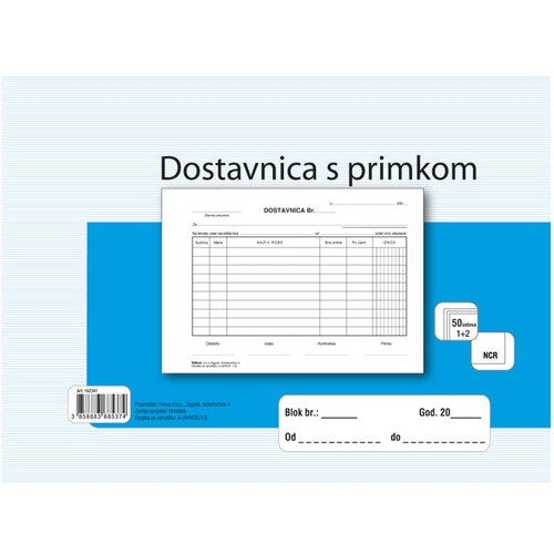  OBRAZAC A-29/NCR DOSTAVNICA S PRIMKOM A5 FOKUS Cene