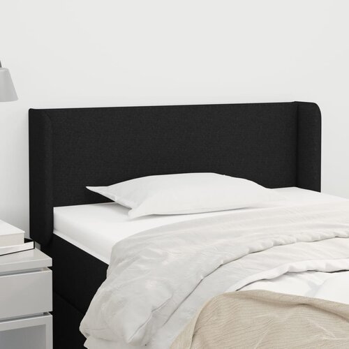 vidaXL Uzglavlje s ušima crno 103x16x78/88 cm od tkanine Cijene
