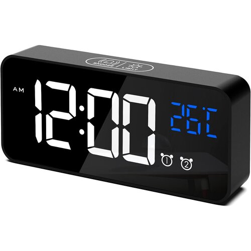 Venisymlis Digitalna Budilka, Led Digitalna Ura Digitalna Alarmna Temperatura/Dremež/2 12/24 Urna Budilka, (22059987) Cene