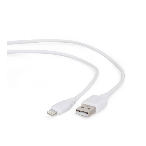 Gembird USB 2,0 kabal sync and charging iPhone, white, 2m, CC-USB2-AMLM-2M-W Slike