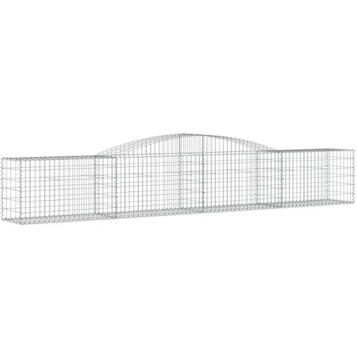  Lučne gabionske ko&amp;scaron;are 4 kom 400x50x60/80 cm pocinčano željezo Slike