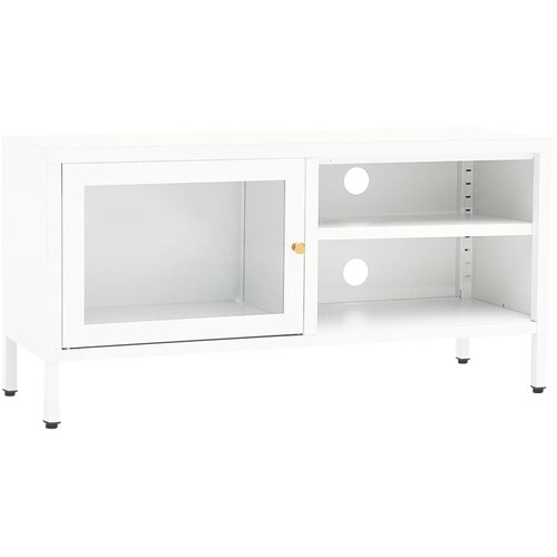 Maison Chic ormarić bijeli 90 x 30 x 44 cm od čelika i stakla Cijene