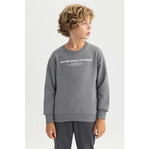 Defacto Boys' Crew Neck Thick Sweatshirt Slike