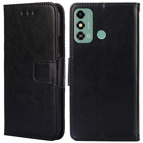 INORCO Ovitek za telefon proti praskam za ZTE Blade A53, teksturirana torbica s stojalom iz PU usnja, (22034593) Cene