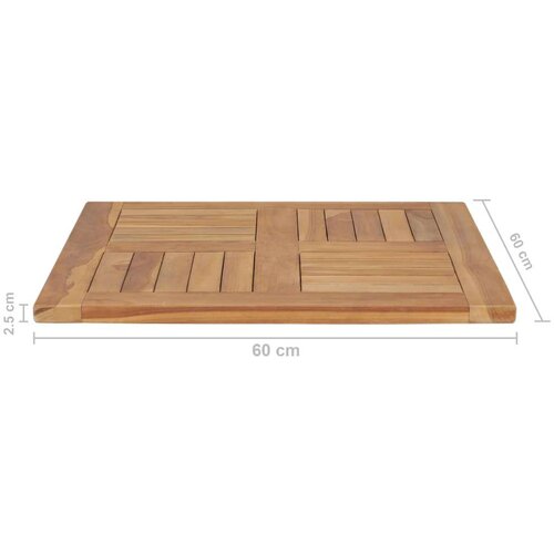 vidaXL Stolna ploča od masivne tikovine 60 x 60 x 2 5 cm Cene