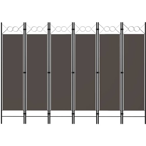 Furnova Paravan 6-delni antraciten 240x180 cm, (21929997) Cene