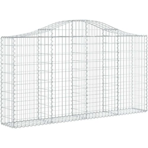  Lučne gabionske ko&amp;scaron;are 11kom 200x30x100/120cm pocinčano željezo Slike