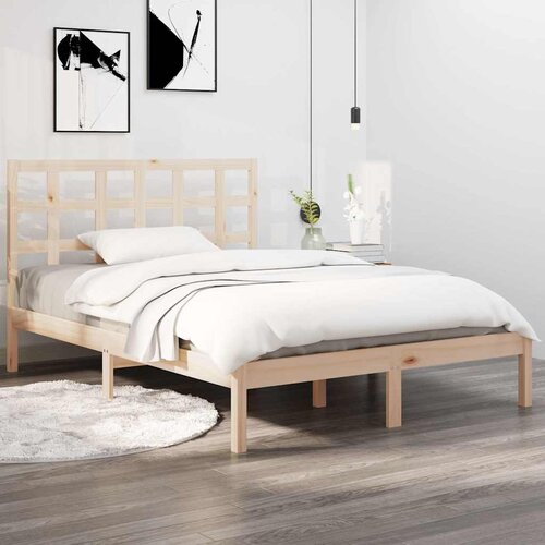  Okvir za krevet od masivnog drva 135 x 190 cm bračni Cijene