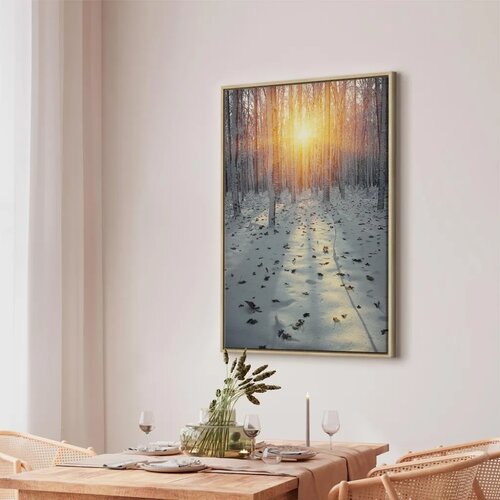  Slika - Winter Afternoon (1 Part) Vertical 60x90 U prirodnom drvenom okviru Cene