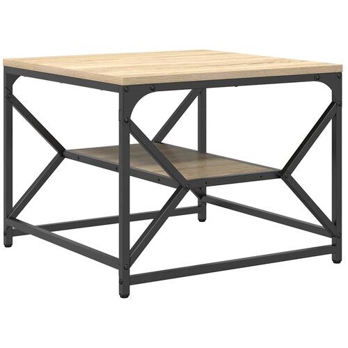  Kava Stol Sonoma hrast 51 x 50 x 40 cm Inženjerska drva i čelik Slike
