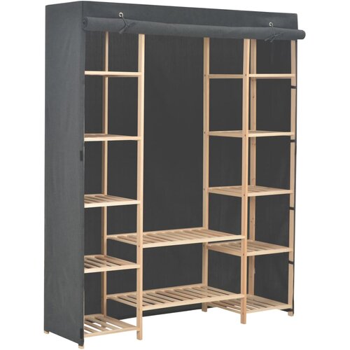 Furnova Garderobna omara iz blaga 135x40x170 cm siva, (21930436) Slike