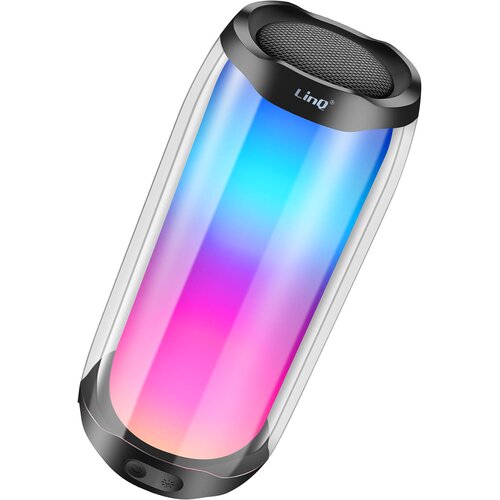 LINQ Večbarvni Bluetooth LED RGB zvočnik Vodotesen IPX6 Zmogljiv zvok 8W, Črna, (5000250461) Cene