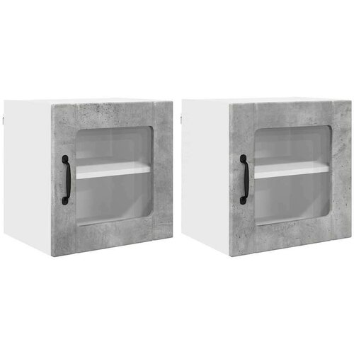vidaXL zidni kuhinjski ormarić 2 pcs betonski sivi 40 x 31 x 40 cm Cene