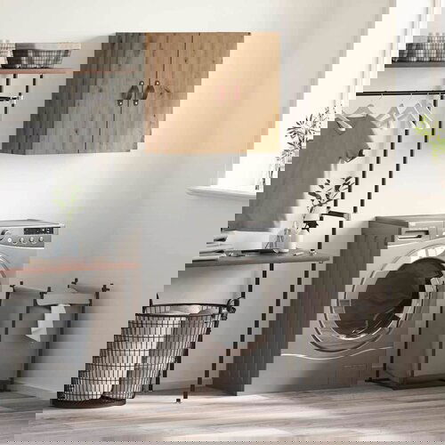 VidaXL Omarica na steni artisan hrast 60 x 31 x 60 cm Konstruiran les Slike