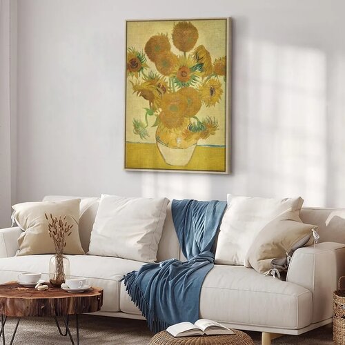  Slika - Vincent van Gogh &ndash; Sunflowers 80x120 U prirodnom drvenom okviru Cijene