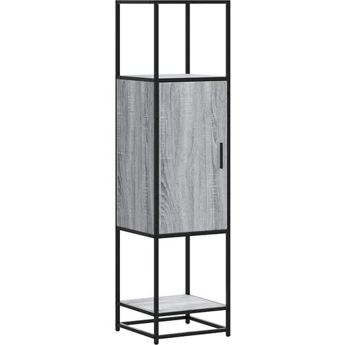 Maison Chic Visoka omara - Komoda - Predalnik siva sonoma 35,5x35x139 cm inž. les in kovina, (21721104) Slike