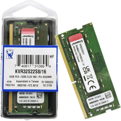 G.SKILL INTERNATIONAL ENTERPRISE CO.LTD&amp;sect;Memorija (RAM):16GB&amp;sect;Memorija (RAM):DDR4 (3200 MH Kingston SODIMM 16GB DDR4 3200 KVR32S22S8/16 Slike
