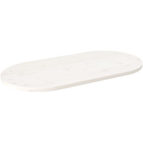 vidaXL Mizna plošča bela 100x50x2,5 cm trdna borovina ovalna Cene