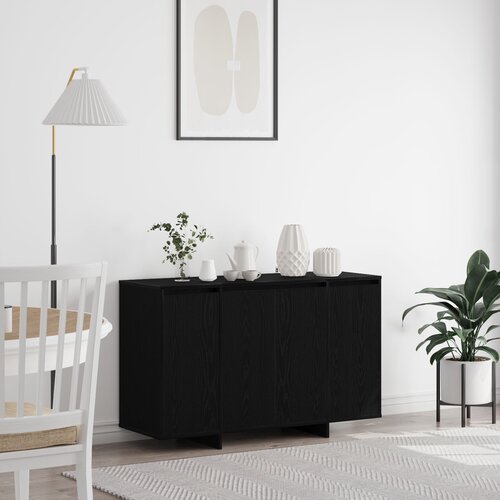 VidaXL Črni hrastov stranski stol Črni hrast Les 120 x 41 x 75 cm Slike