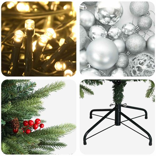  Umjetno božićno drvce s kuglicom 210 cm 300 LED lampica Slike