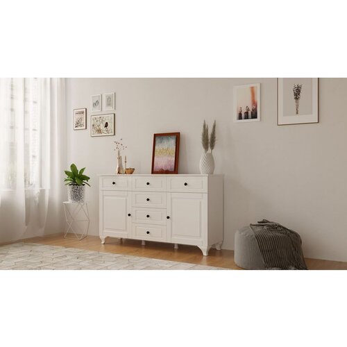 Hanah home Rb-025-01 matte white dresser Cene