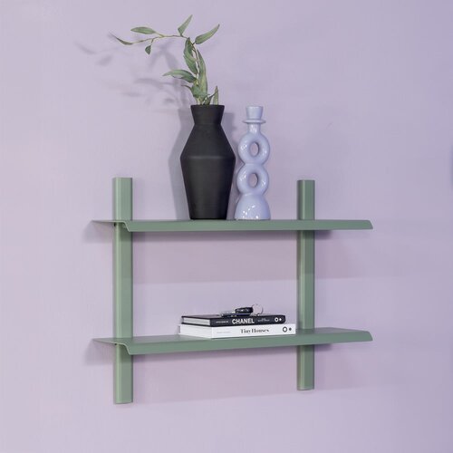 Spinder Design Zelena/siva metalna polica s vi&amp;scaron;e razina 60 cm Hola &amp;ndash; Slike