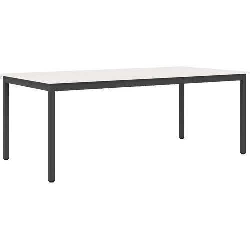  Stol za objedovanje Bijelo 200 x 100 x 75 cm Čvrsto borovo drvo Slike